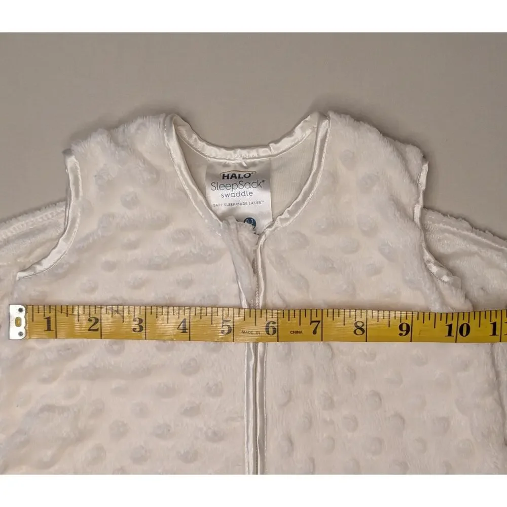 HALO Unisex Polyester Swaddle Newborn Cream Plushy Dot Velboa Wearable Blanket